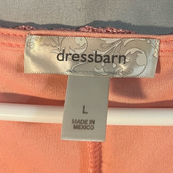 Dressbarn Peach Lace Flutter Sleeve Top - Picture 3 of 3